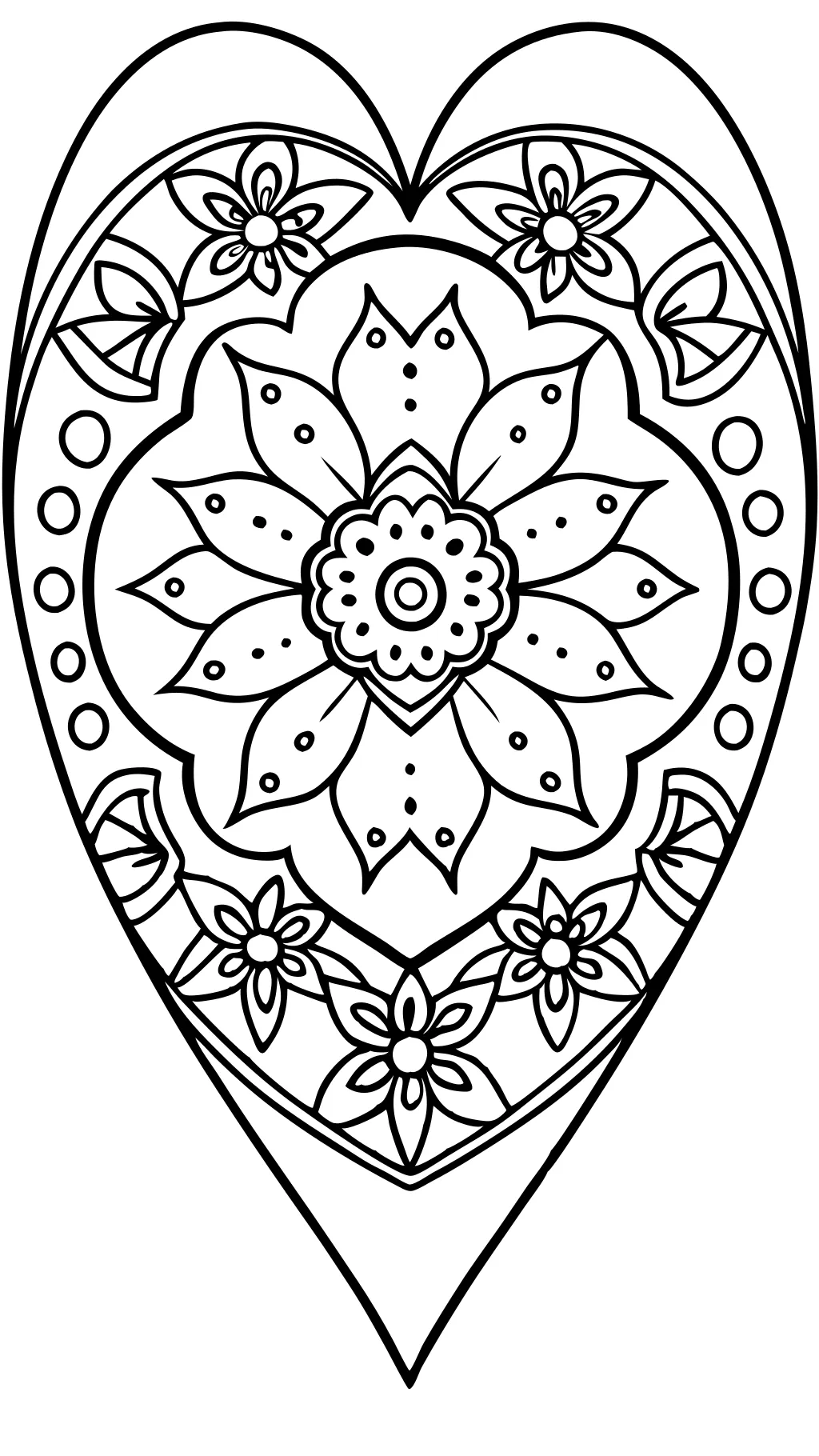 free heart shape coloring pages